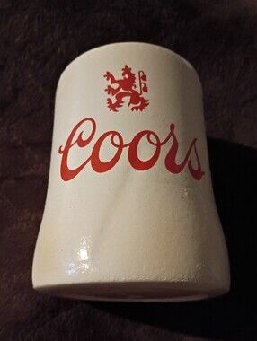 Coors White Kool Kan Koozie with Red Logo 1979